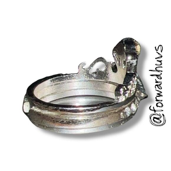 Bundle Sale 3 for $15 | Size 6.5 Fashion Ring – Crown Motif with Clear Stones - Picture 4 of 8